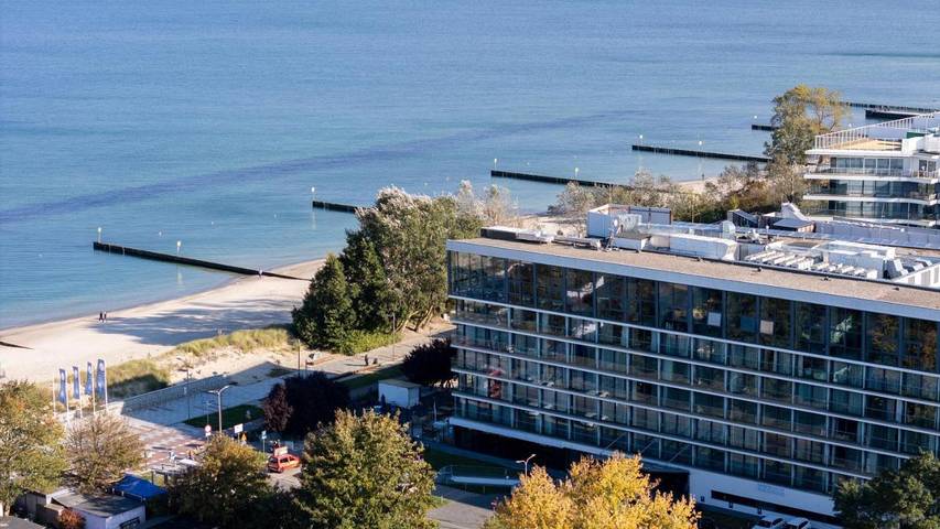 Ferienwohnung für 2 Personen, mit Pool und Balkon sowie Ausblick, mit Haustier in Kolberg