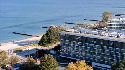 Ferienwohnung für 2 Personen, mit Balkon und Pool sowie Ausblick, mit Haustier in Kolberg