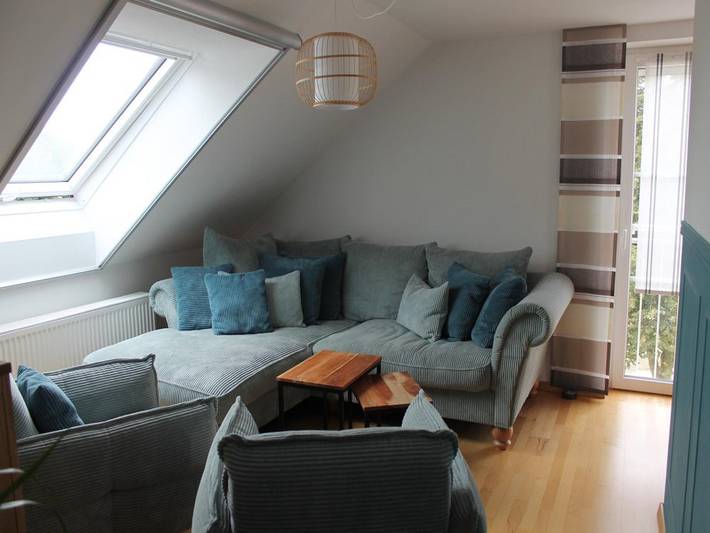 Ferienhaus für 2 Personen, mit Balkon und Balkon/Terrasse sowie Terrasse und Garten