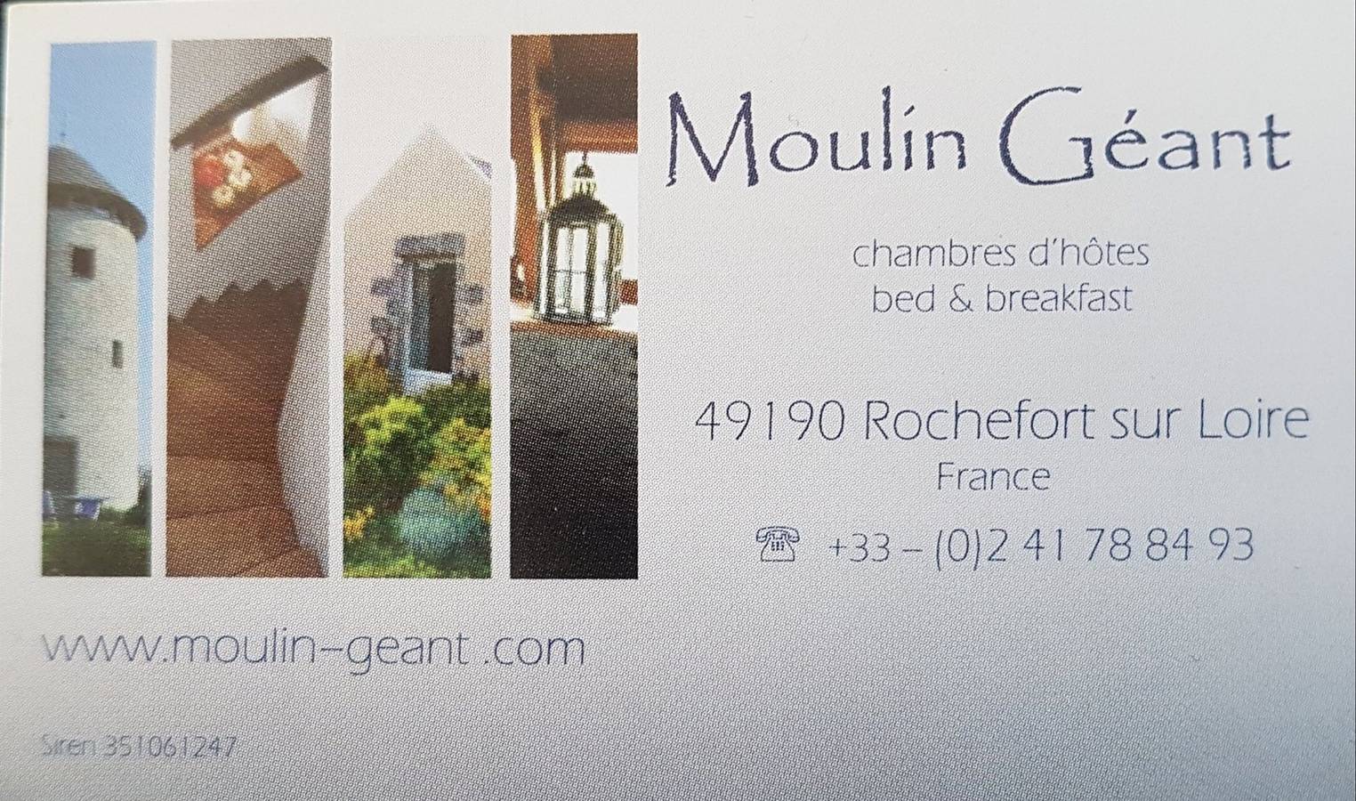 Moulin Géant (chambres d'hôtes) - Chambre 2 in Rochefort-sur-Loire, Vallée de la Loire