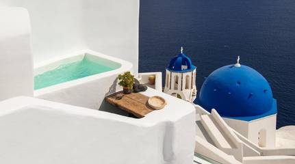 Villa pour 2 personnes, avec terrasse et vue à Oia