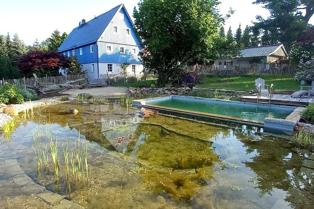 Ganze Wohnung, Family idyll on the lake with pool, sauna,  fireplace - your soul says thank you in Rammenau, Oberlausitz-Niederschlesien