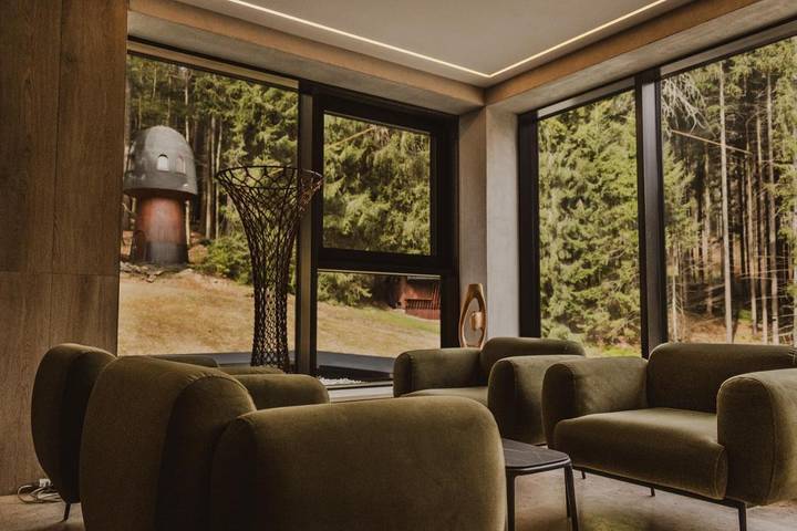Hotel für 2 Personen, mit Terrasse und Garten sowie Sauna und Ausblick in Crottendorf - 4