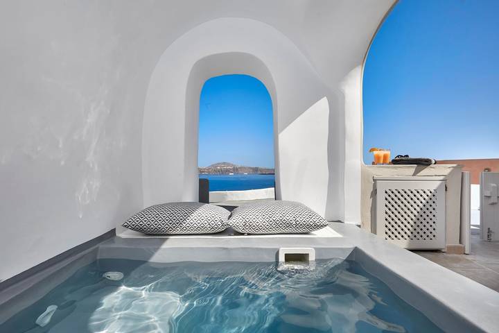 Villa pour 4 personnes, avec terrasse et vue sur l’océan à Oia