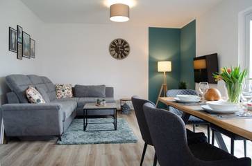 Ferienwohnung für 6 Personen, mit Terrasse und Sauna sowie Garten im Oldenburger Münsterland