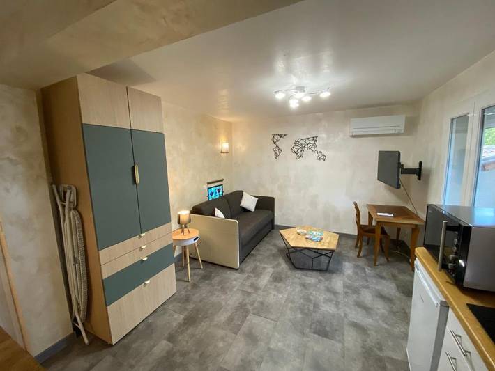 Appartement de vacances pour 2 personnes, avec Balcon ainsi que Terrasse et Jardin