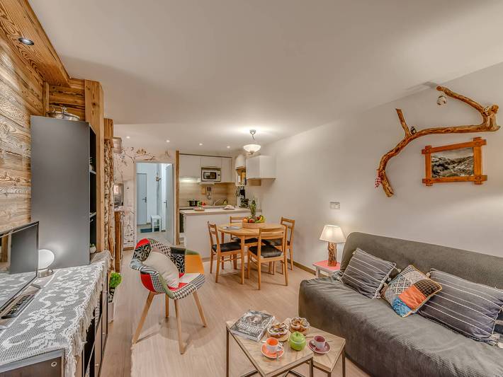 Geheel appartement, 3-star Apartment in Tignes, 4/5 people, renovated, 39m², south in Tignes, Massif de la Vanoise