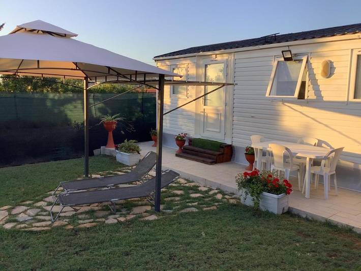 Ferienhaus für 4 Personen, mit Terrasse und Garten sowie Ausblick