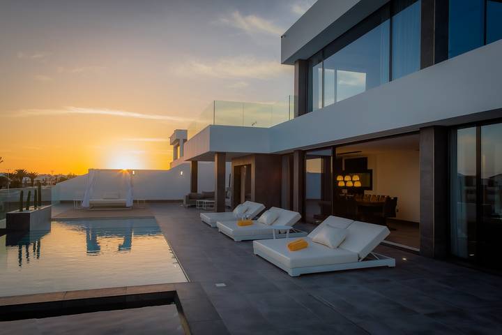 Villa pour 14 personnes, avec jacuzzi et jardin ainsi que sauna et bassin pour enfant à Playa Blanca - 4