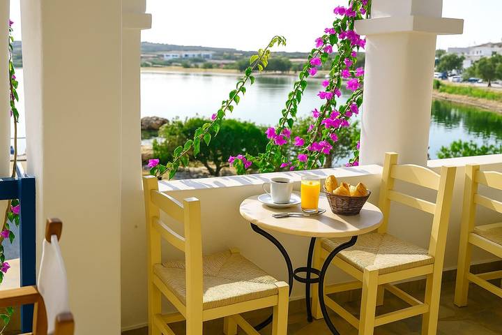 B&b per 2 persone, con vista oceano e giardino in Paros