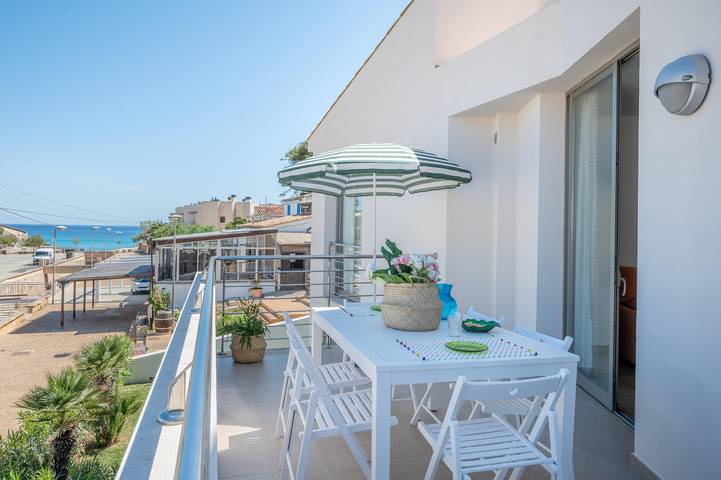 Vacation Home Molins 6 with Sea View, Pool, Wi-Fi, A/C & Terrace in Cala Sant Vicenc, Pollença