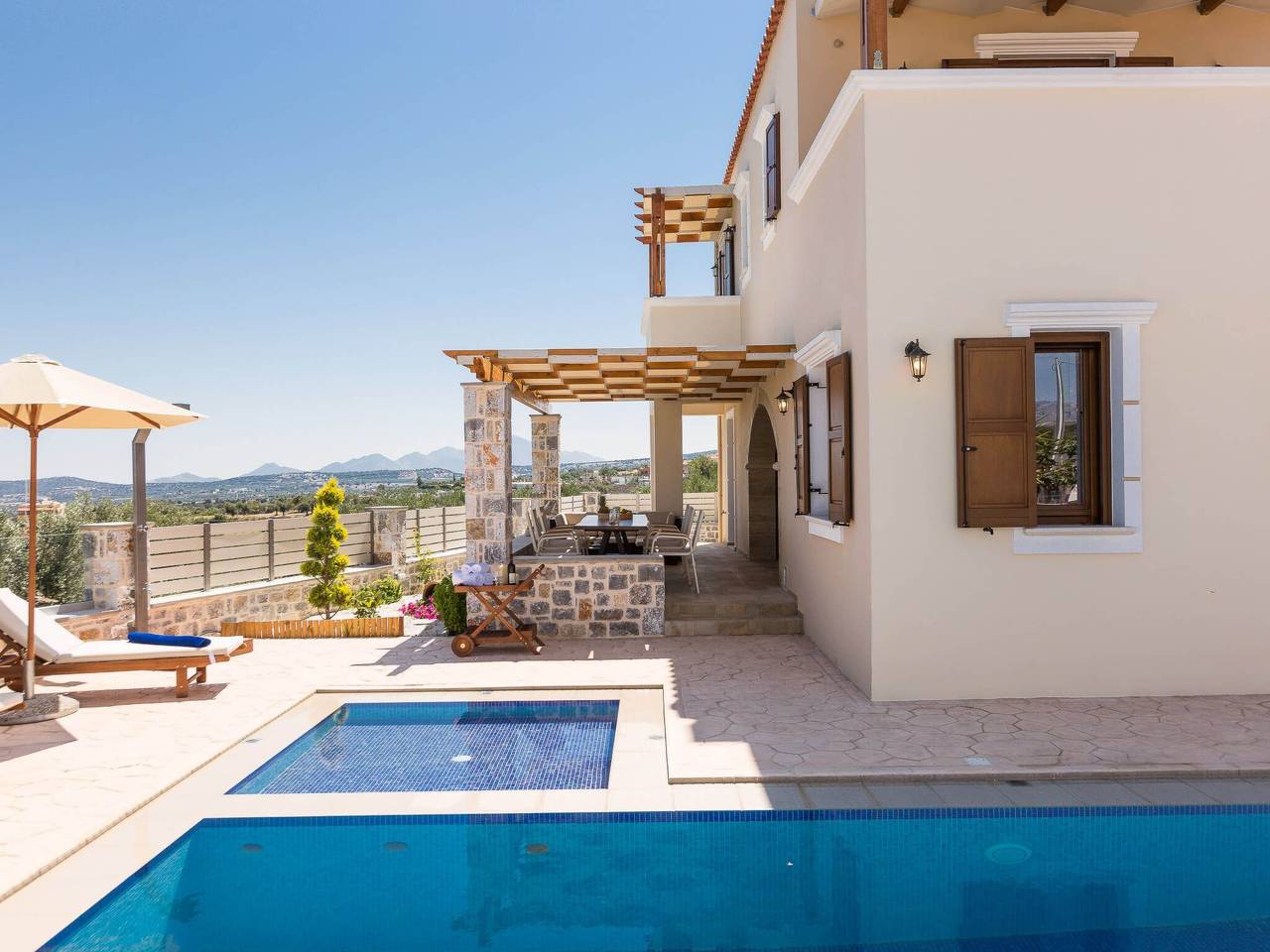 Family Villa Privater Pool Grillplatz Meerblick in Mesi, Rethymno e dintorni