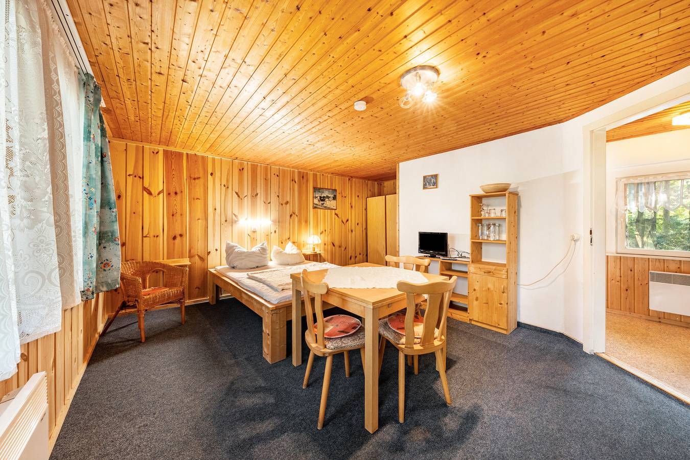 Bungalow '13 - Finnhütte' mit privater Terrasse und Gemeinschaftsgarten in Niesky, Oberlausitz-Niederschlesien