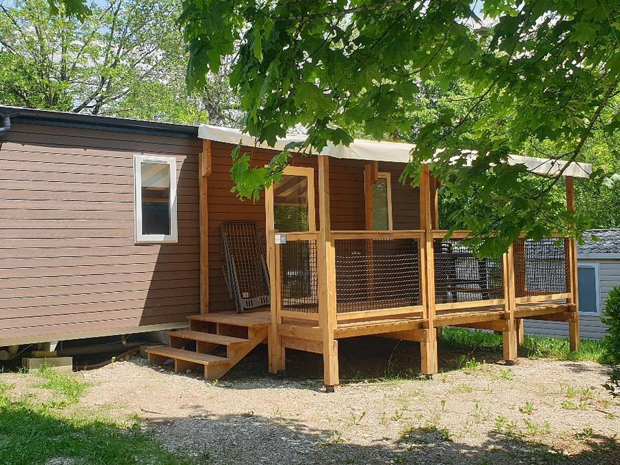 Camping Domaine de l'Epinette - Mobilheim 5 personen - Komfort Plus - klimatisiert in Châtillon (Jura), Jura