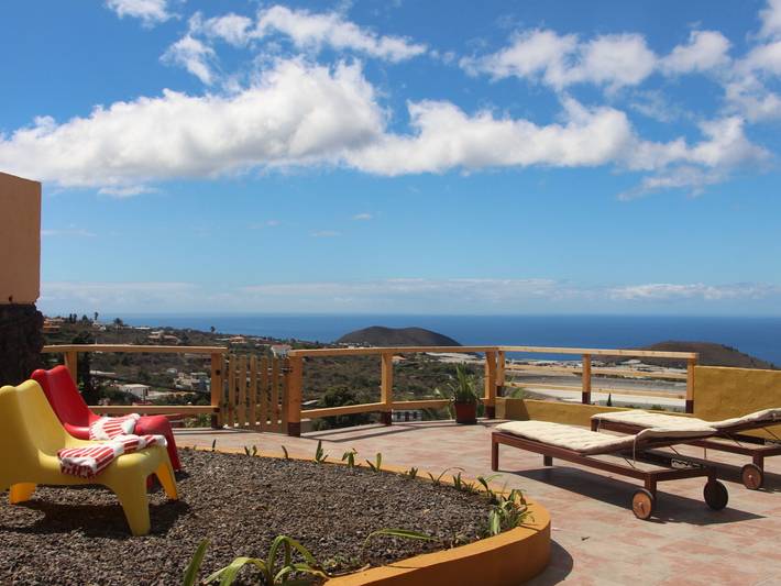 Bungalow für 5 Personen, mit Ausblick und Garten sowie Terrasse, kinderfreundlich auf La Palma