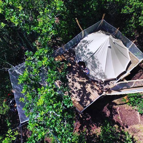 Camping pour 4 personnes, avec vue et jardin