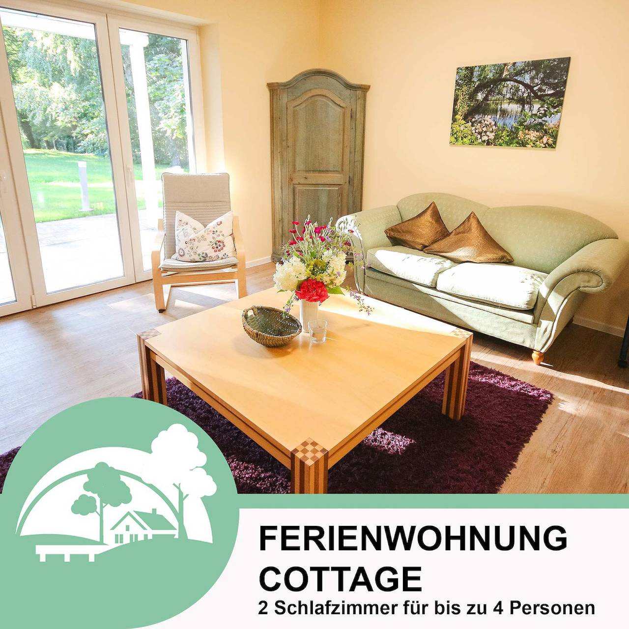 Ganze Wohnung, Ferienwohnung für 4 Personen mit Balkon/Terrasse in Gransee, Ruppiner Seenland