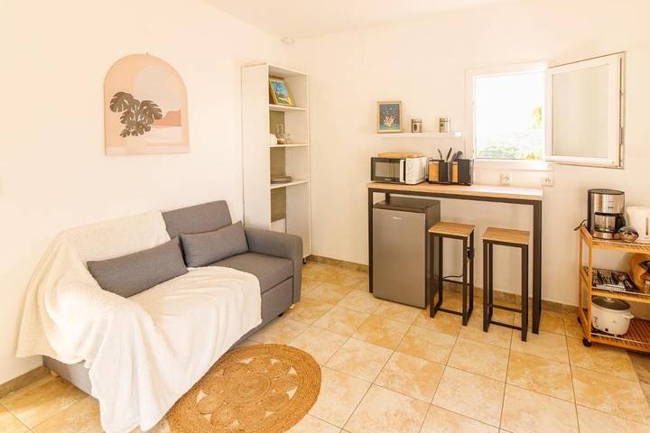 Gîte pour 3 personnes, avec vue ainsi que jardin et terrasse à Les Trois-Bassins - 2