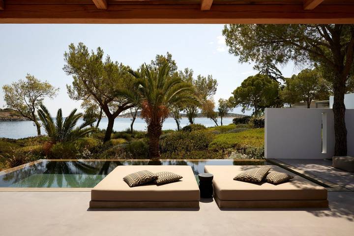Luxury Crete Villa | Villa Elite | Seafront Location | Private Pool | Outdoor Lounge Area | Panoramic Sea Views | Complimentary Use of Hotel Fitness | Agios Nikolaos in Lasithi