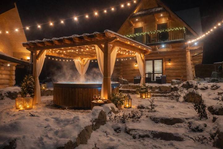 Willa dla 10 osób, z Balkon i Jacuzzi oraz Taras i Ogród w Kościelisko