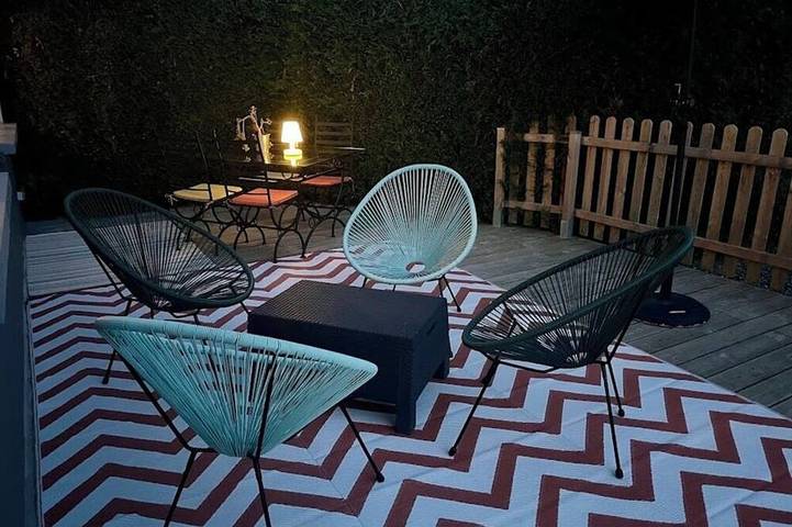 Maison de vacances pour 4 personnes, avec jardin ainsi que piscine et terrasse