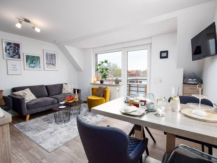 Ferienwohnung für 4 Personen, mit Balkon und Garten in Norddeich