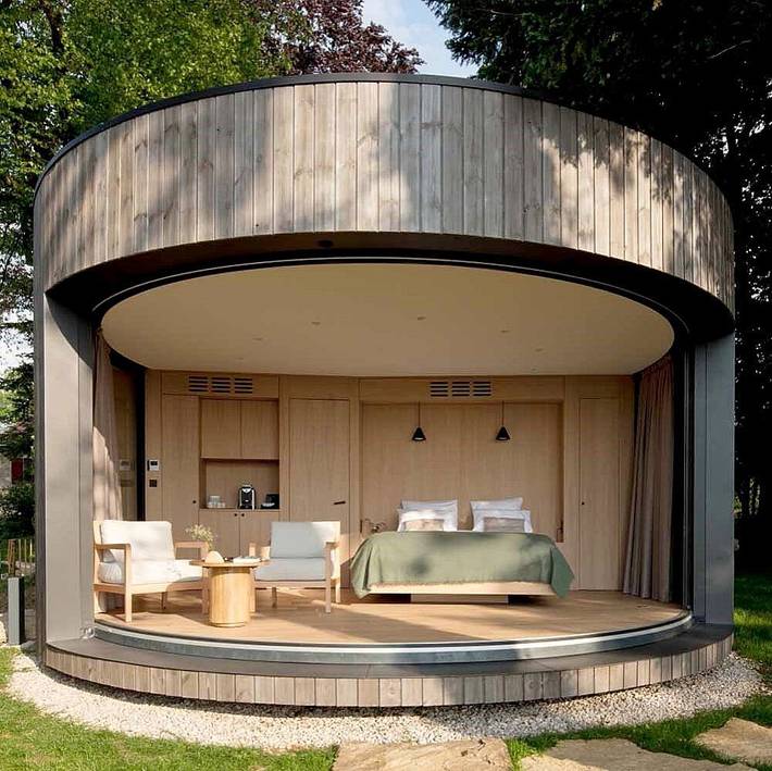 Lodge pour 2 personnes, avec piscine et terrasse