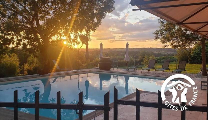 Maison de vacances pour 8 personnes, avec jardin et vue ainsi que piscine et terrasse