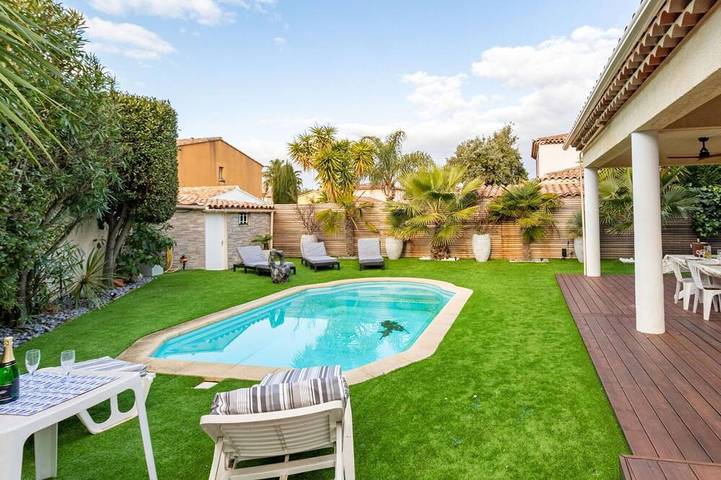 Villa pour 8 personnes, avec jardin à Saint-Cyr-sur-Mer