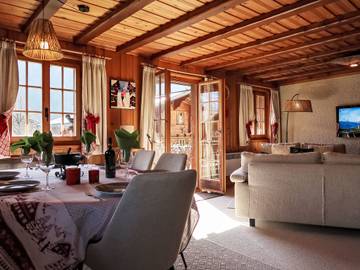 Gîte pour 8 personnes, avec vue ainsi que balcon et jardin dans Les Diablerets