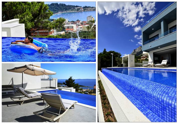 Villa für 8 Personen, mit Meerblick und Garten sowie Ausblick und Terrasse in Makarska - 2