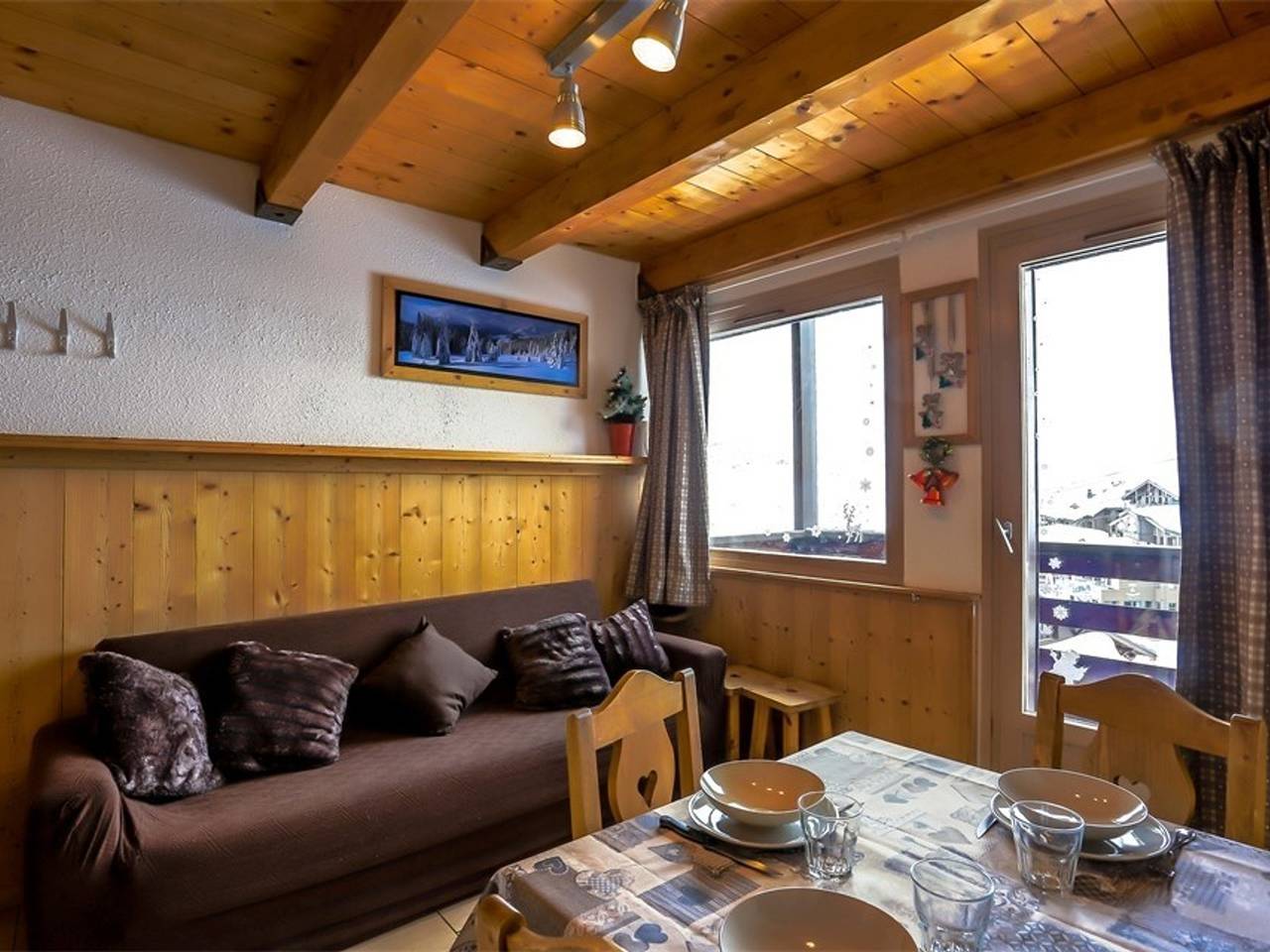 Apartamento entero, Apartamento moderno para 6 con balcón, Wifi y acceso directo a pistas en Val Thorens in Val Thorens, Les Trois Vallées