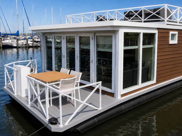 Hausboot für 4 Personen, mit Terrasse - 1