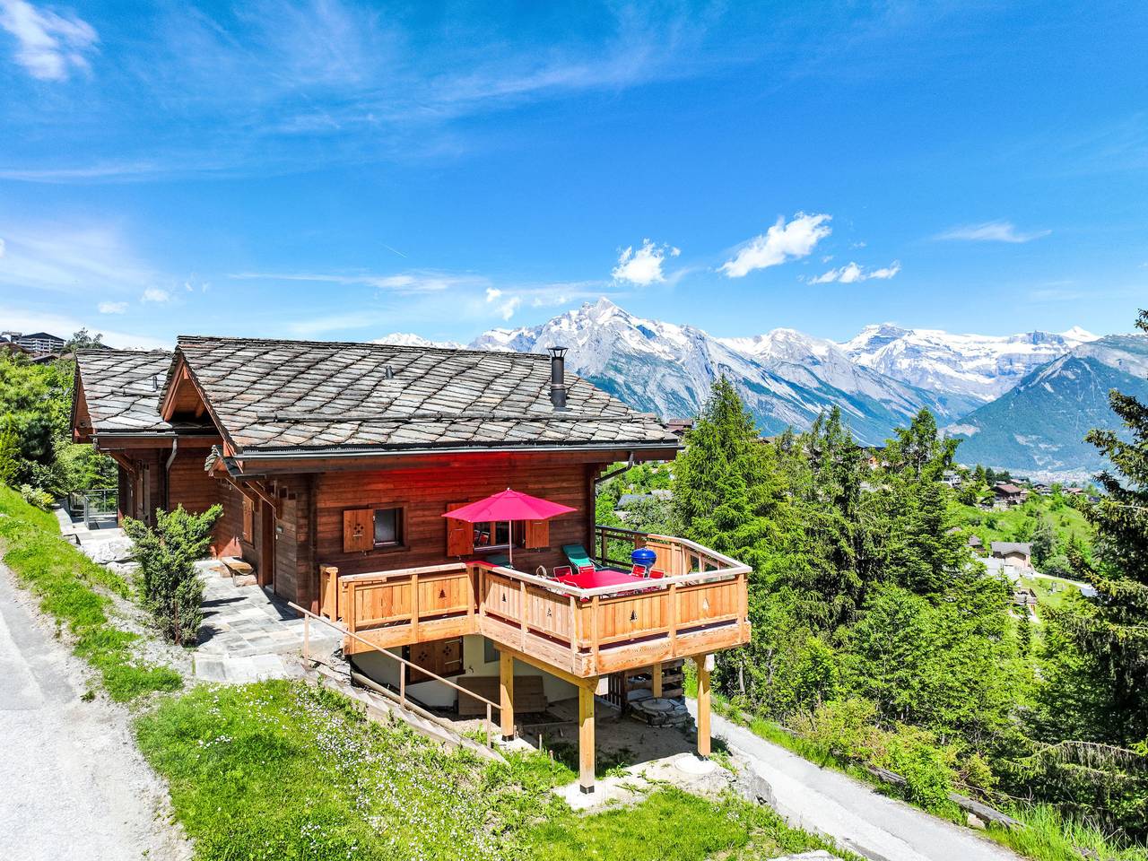 Sneachta in Nendaz, Walliser Alpen