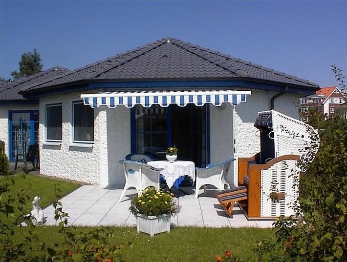 Bungalow für 3 Personen, mit Terrasse und Garten