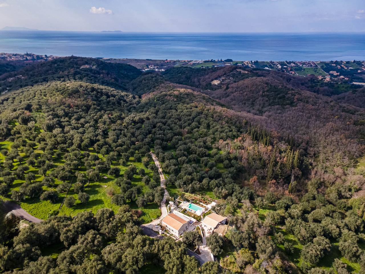 Villa 'Natura' with Sea View, Wi-Fi and Air Conditioning in Corfu