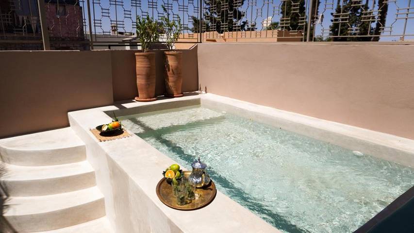 Riad pour 6 personnes, avec piscine ainsi que terrasse et vue à Marrakech