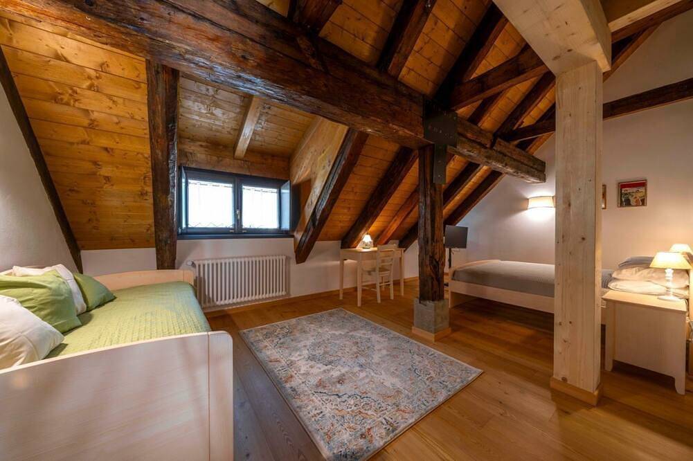 Entire apartment, A comfortable 94 square meters apartment, perfect for seven people, located on the second floor of a historic building dating back to 1864 and renovated in 2025 while maintaining its historic atmosphere (No elevator).The property is located on Tarvisio's in Tarvisio, Karnischer Hauptkamm