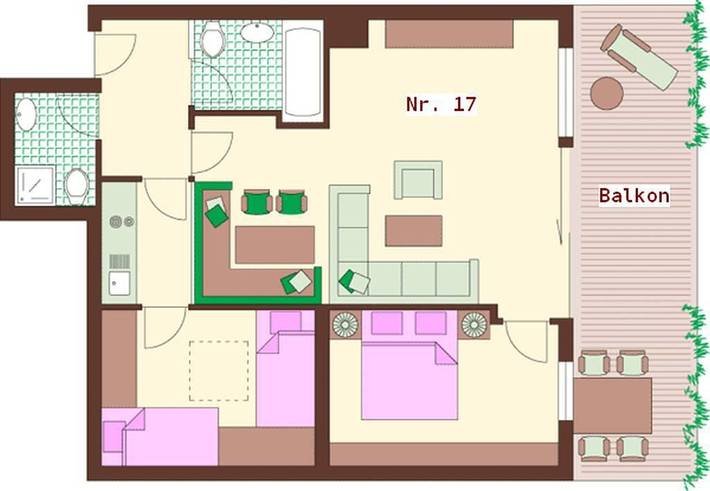 Ganze Ferienwohnung, Apartment/2 Schlafräume/Dusche, Wc Sommer Typ C in Hohe Tauern, Bad Hofgastein
