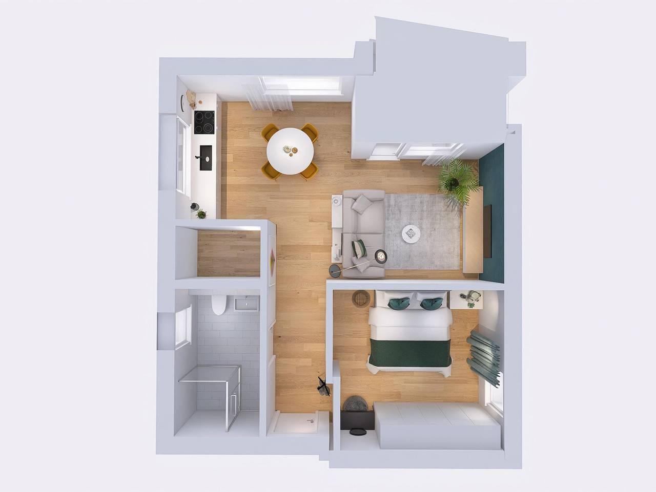 Ganze Ferienwohnung, Ferien- und Apartmenthaus am Kaiser-Wilhelm-Park - Appartement mit Balkon/Terrasse in Detmold, Kreis Lippe