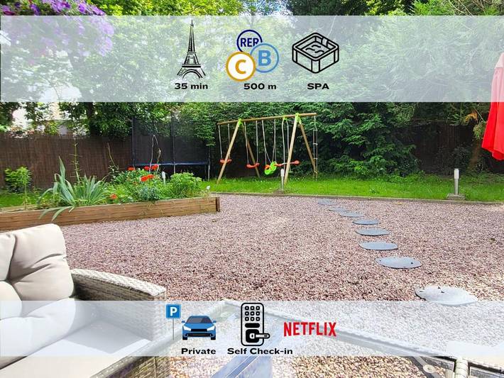 Location de vacances pour 10 personnes, avec jardin et jacuzzi, animaux acceptés à Verrières-le-Buisson