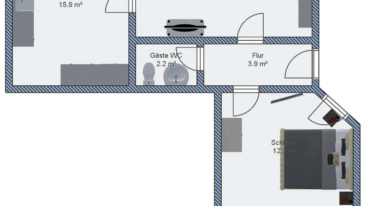 Ganze Ferienwohnung, Ferienwohnung für 2 Personen (55 m²) in Emmelshausen in Emmelshausen, Hunsrück