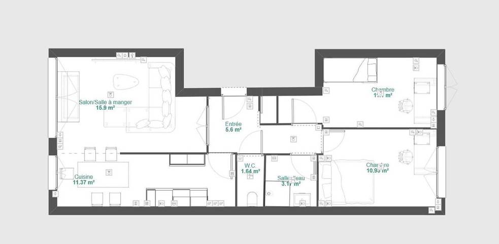 Gîte pour 6 personnes, avec terrasse à Argenteuil - 3
