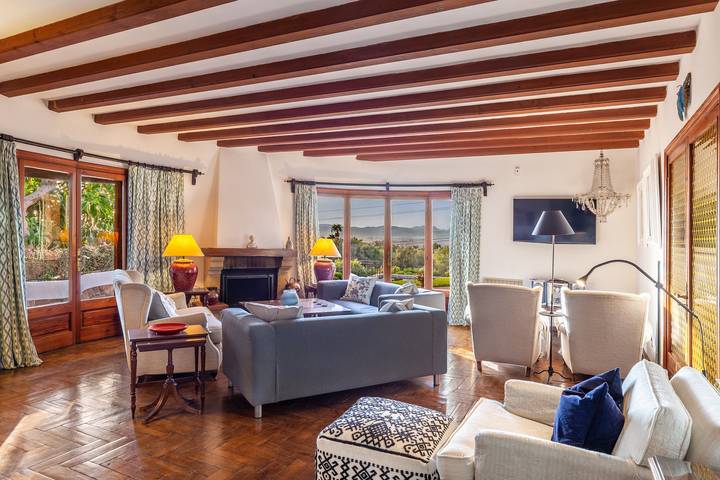 Villa Bon Viure mit Meerblick, Wlan, Klimaanlage, Pool, Garten & Terrassen; Parkplätze vorhanden in Marratxí, Mallorca Westen