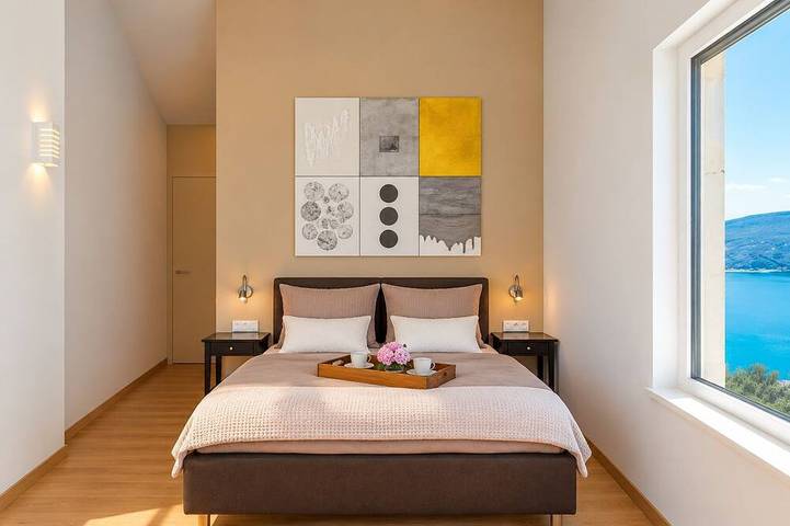New! Spacious, luxurious villa with a magnificent ocean view! Sauna/Pool Heating in Rabac, Eastcoast Istria