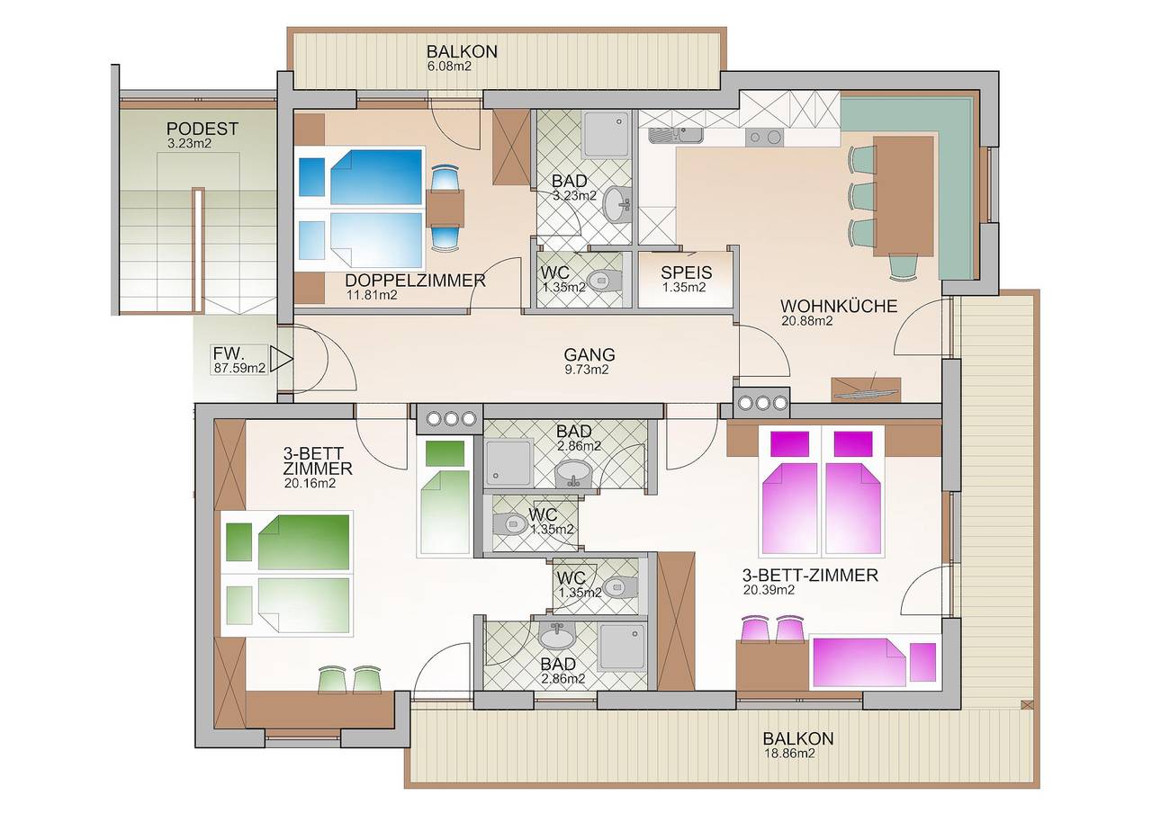 Ganze Ferienwohnung, Appartement Angela in Tuxer Alpen, Ried im Zillertal