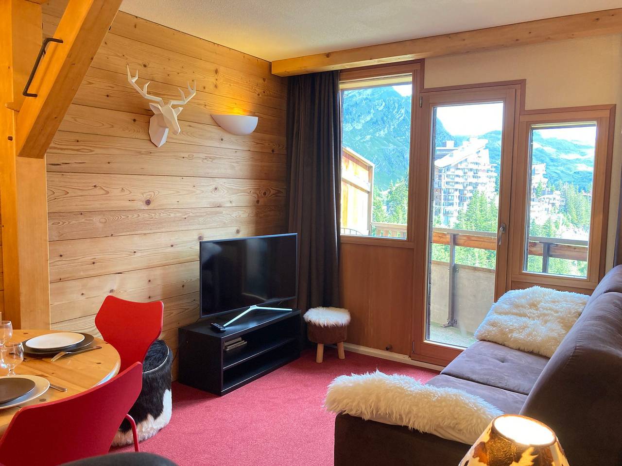 Appartement entier, Duplex 2 pièces cabine avec balcon sud, accepte animaux in Morzine, Les Portes du Soleil