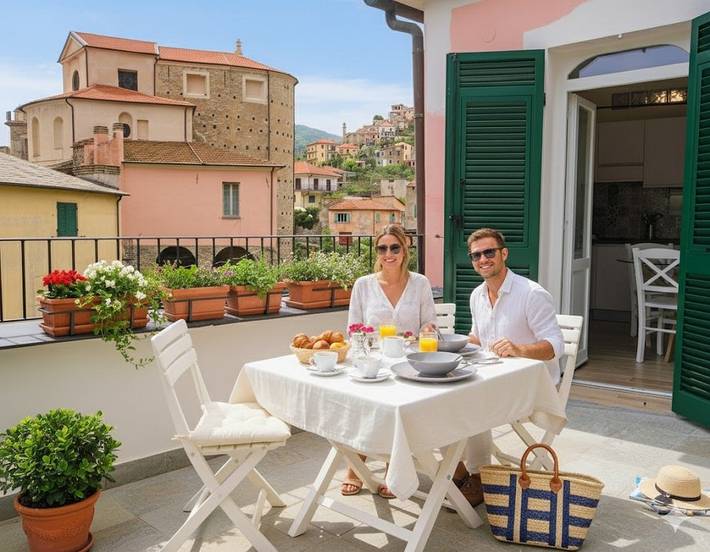 Ferienwohnung für 4 Personen, mit Terrasse und Garten in Dolcedo - 3