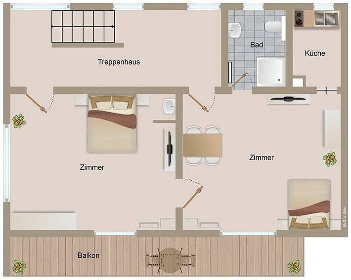 Ferienwohnung für 4 Personen, mit Balkon und Garten sowie Ausblick in Mayrhofen - 2