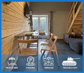 Gîte pour 3 personnes, avec vue ainsi que jardin et terrasse dans Aure sur Mer